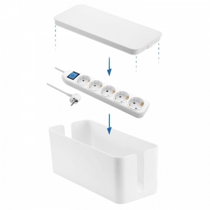 Electraline 300170 White Box Organizer W/Multisocket  5p Vv- 3g1 1.5m Switch