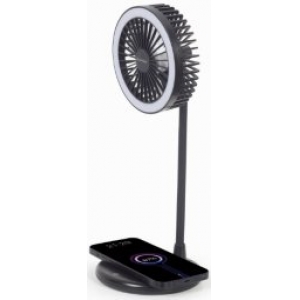 Gembird Desktop Wireless Charger with Fan with Lamp
