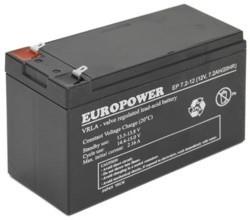 BATTERY 12V 7.2AH VRLA/EP7.2-12 T2 EUROPOWER EMU