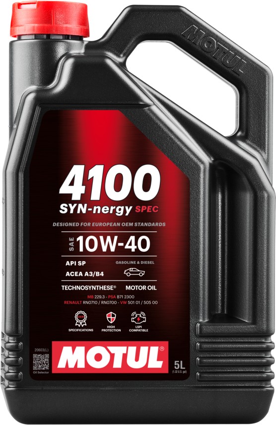MOTUL 4100 SYN-NERGY SPEC 10W40 A3 / B4 5L