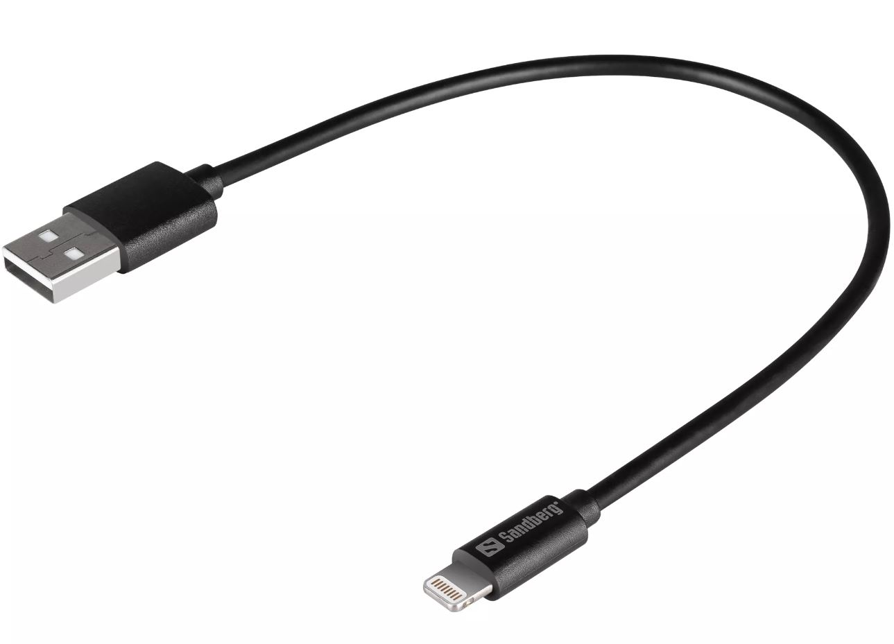 Sandberg 441-40 USB&gt;Lightning MFI 0.2m Black