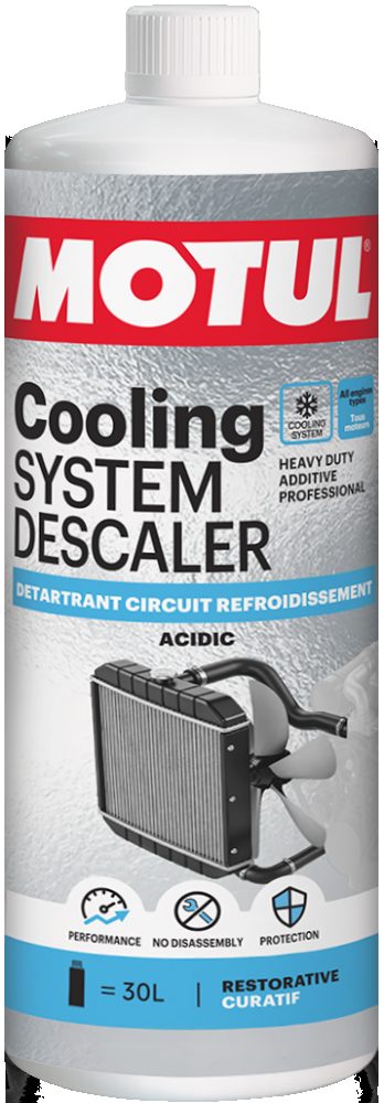 MOTUL COOLING SYSTEM DESCALER HD JAHUTUSSÜSTEEMI PUHASTUSAINE / KATLAKIVI EEMALDI 1L