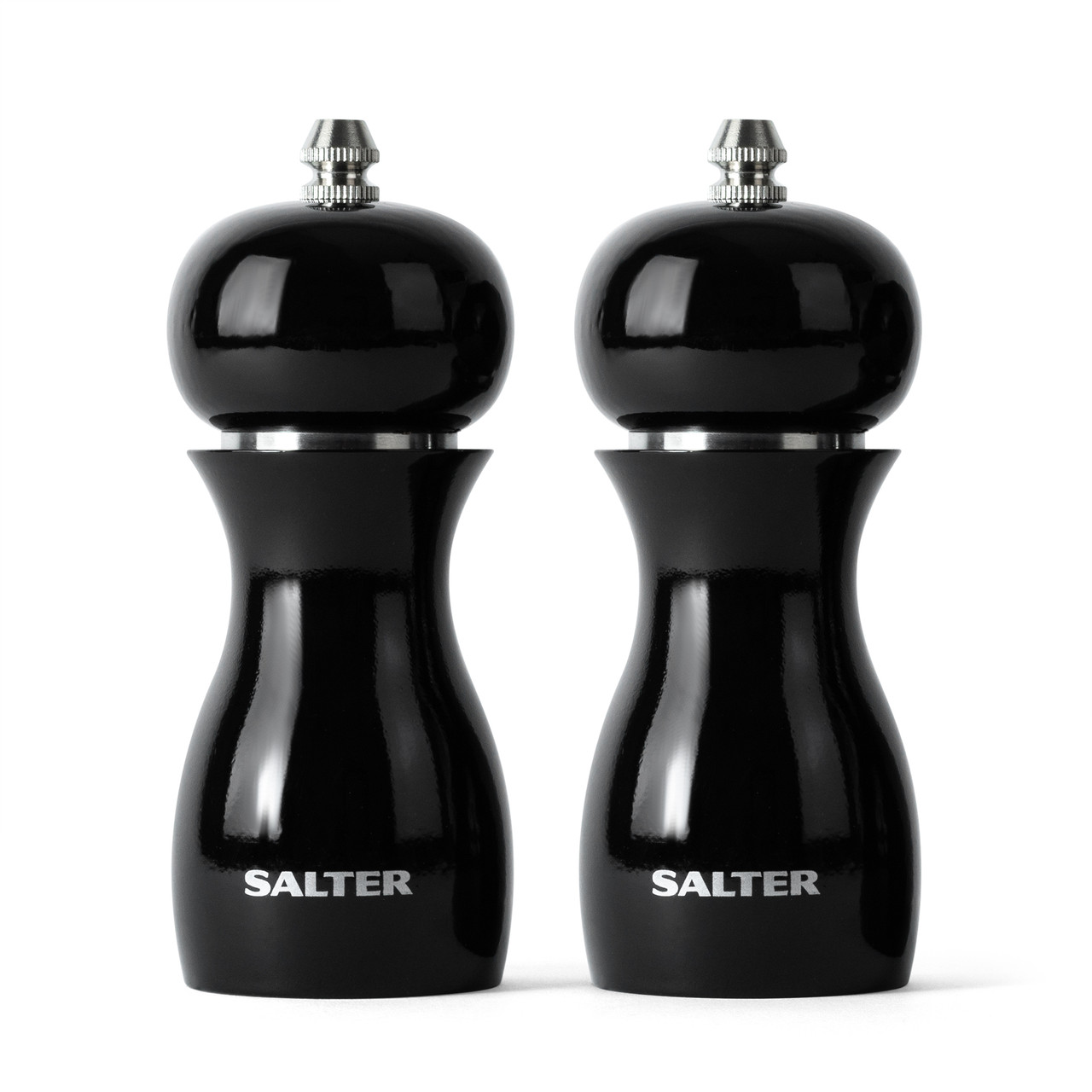 Salter 7613 BKXRA Gloss Salt and Pepper Mills Black