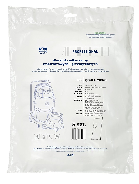 K&M KM-Q068.A ROWENTA Bags for vacuum cleaner 5 pcs.