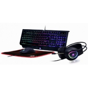 Gembird 4-in-1 Kit Backlight Phantom Keyboard + Headphones + Mouse + Mouse Pad