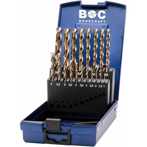 HSS-E DIN 338 COBALT TYPE N IN ABS-BOX 19-PCS. 1.0 - 10.0 X 0.5 MM INC.  /  KE10 BOHRCRAFT
