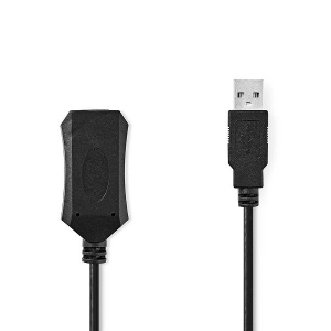 NEDIS CCGP60EXTBK100 Кабель USB 2.0 | USB-A male | USB-A female | 480 Mbps | 10,0 m