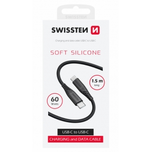 Swissten Soft Silicone Data Cable USB-C / USB-C / 1.5m / 60w