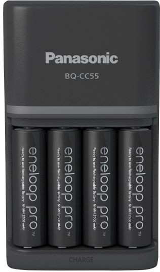 Panasonic eneloop зарядное устройство BQ-CC55 + 4x2500mAh