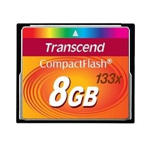 MEMORY COMPACT FLASH 8GB/133X TS8GCF133 TRANSCEND