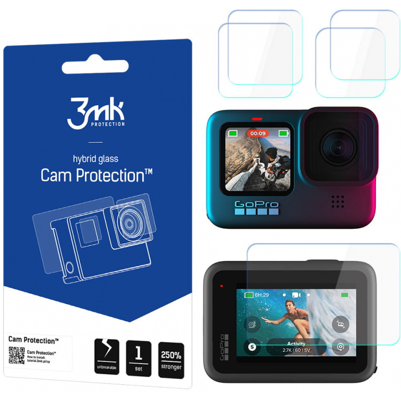 3mk Camprotect Зашитное Стекло для GoPro Hero 9 / 10