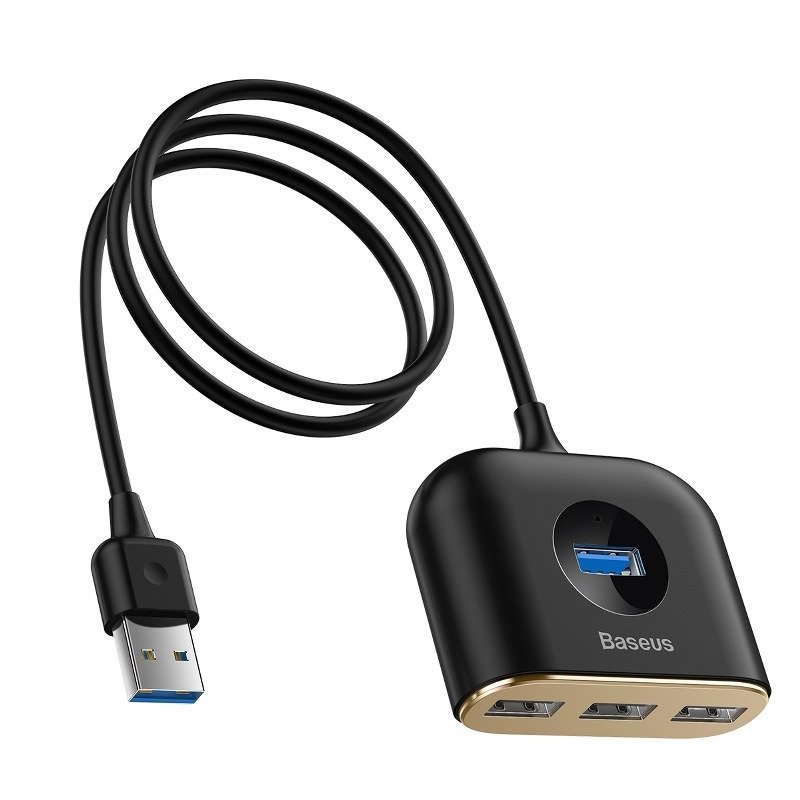 Baseus Square Round USB Адаптер 1x USB 3.0 / 3x USB 2.0. / 1m