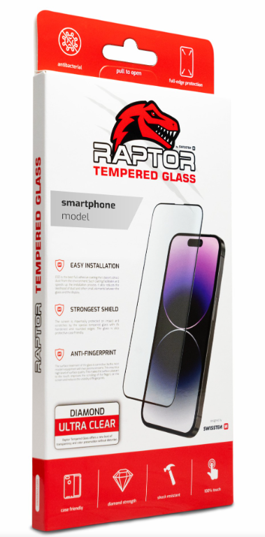 Swissten Raptor Diamond Ultra Full Face Tempered Glass for Apple iPhone 14 Pro Max