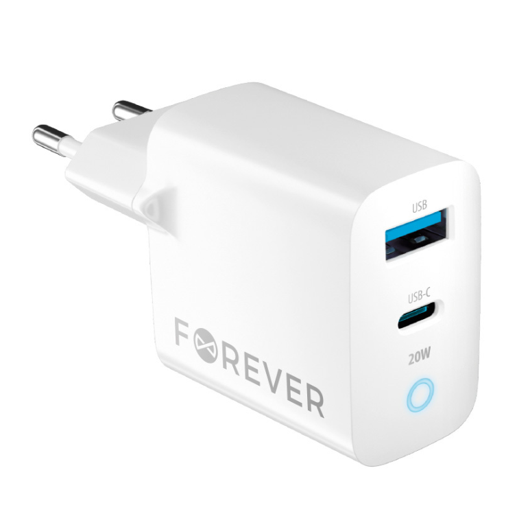 Forever TC-06 GaN Charger PD / QC / 1x USB-C / 1x USB / 20W