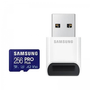 Samsung PRO Plus Memory Card microSD + Card Reader  256GB