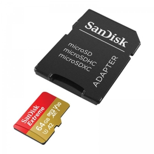 SanDisk Extreme Memory card microSD + Adapter 64 GB