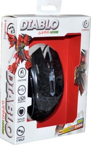 Rebeltec Diablo Gaming Mouse with Additional Buttons / LED BackLight / 2400 DPI / USB