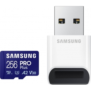 Samsung PRO Plus Memory card micro SDXC / 256GB / U3 / A2 / V30 + Card reader