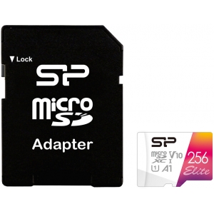 Silicon Power карта памяти microSDXC 256GB Elite + adapter