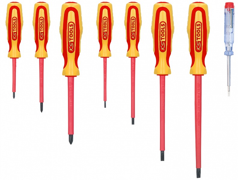 8-OS. ELEKTRIKU KRUVIKEERAJATE KOMPL. PH+LAPIK+INDIKAATOR VDE / 1000V KS TOOLS