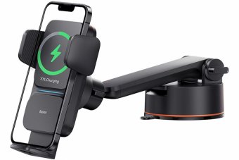 Baseus Wisdom Car Phone Holder with Wireless Charger 15W