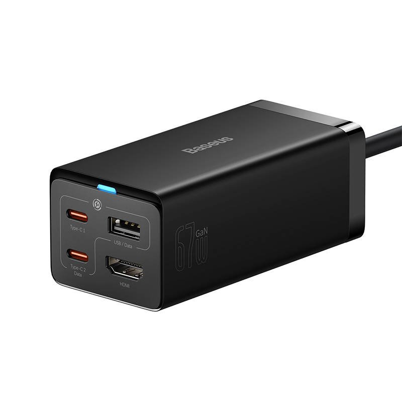 Baseus GaN5 Pro Удлинитель  / Адаптер 2xUSB-C / USB / HDMI / 67W