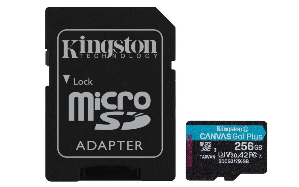 Kingston microSDXC Canvas Go! Plus 256GB Memory card + Adapter