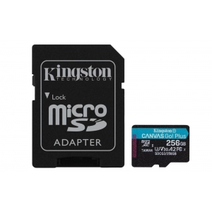Kingston microSDXC Canvas Go! Plus 256GB Memory card + Adapter
