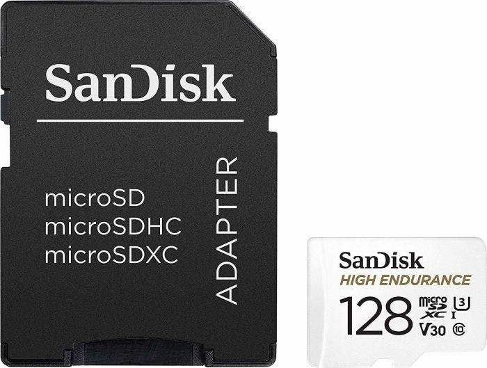 SanDisk High Endurance microSDXC 128GB V30 + Adapter Memory Card