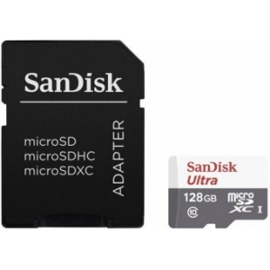 Sandisk Ultra microSDXC 128 ГБ + адаптер Карта памяти