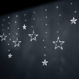 RoGer LED Lights Curtains Stars 2,5m / 138LED Cold-white