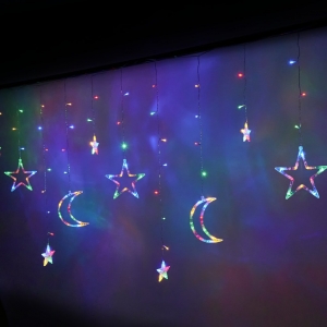 RoGer LED Освещенные Подвески Звезды и Луна 2,5m / 138LED Многоцветный