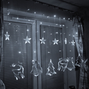 RoGer LED Lights Reindeer Curtains 2,5m / 138LED Сold-white