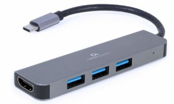 Gembird USB Type-C 2in1 Multi-port Адаптер (Hub + HDMI)