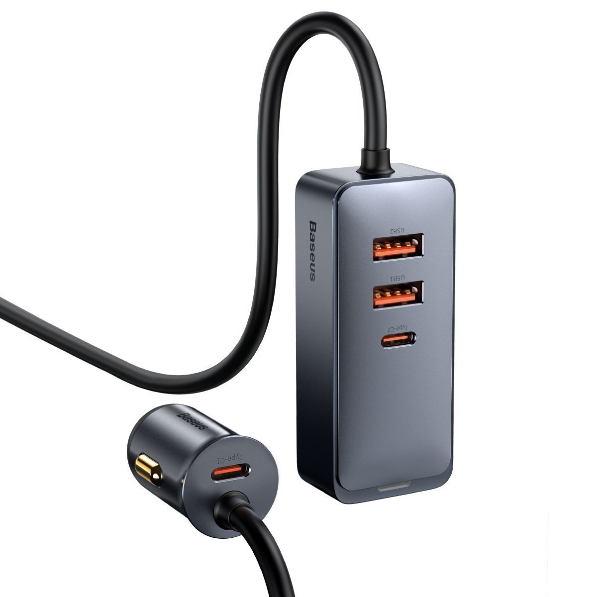 Baseus Share Together Авто Зарядное Устройство 2x USB  / 2x USB-C / 120W