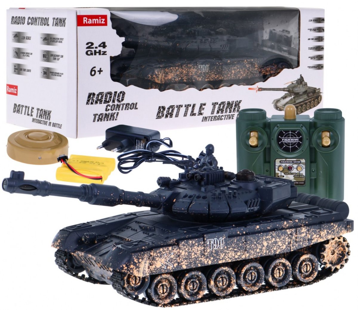 RoGer Toy Tank T-90 Camouflage 1:28