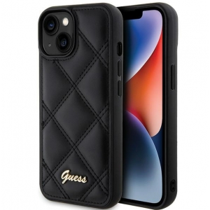 Guess Quilted Metal Logo Case for Apple iPhone 15