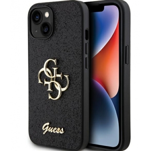 Guess Fixed Glitter Big 4G Case Защитный Чехол для Apple iPhone 15