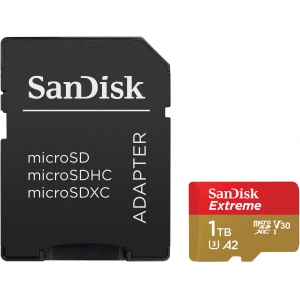 Sandisk карта памяти microSDXC 1TB Extreme + адаптер