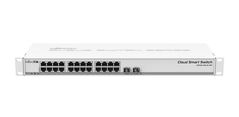 NET SWITCH 24PORT 1000M 2SFP+/CSS326-24G-2S+RM MIKROTIK