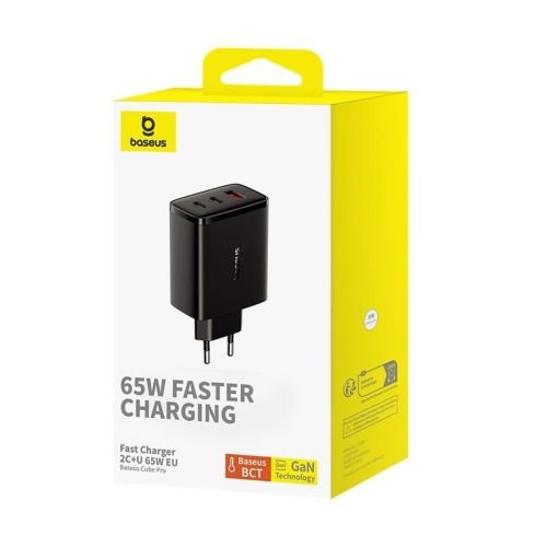 Baseus Cube Pro 65W GaN Travel Charger 2x USB-C USB-A