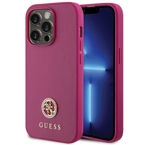 Guess Strass Metal Logo Back Case Защитный Чехол для Apple iPhone 15 Pro