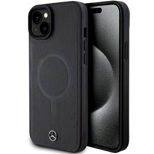 Mercedes Smooth Leather MagSafe Back Case Защитный Чехол для Apple iPhone 15
