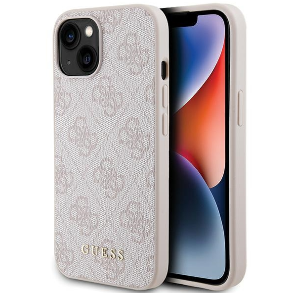 Guess PU 4G Metal Logo Case Защитный Чехол для Apple iPhone 15 Pro