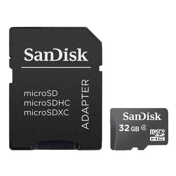 SanDisk Карта памяти microSDHC 32GB + Адаптер