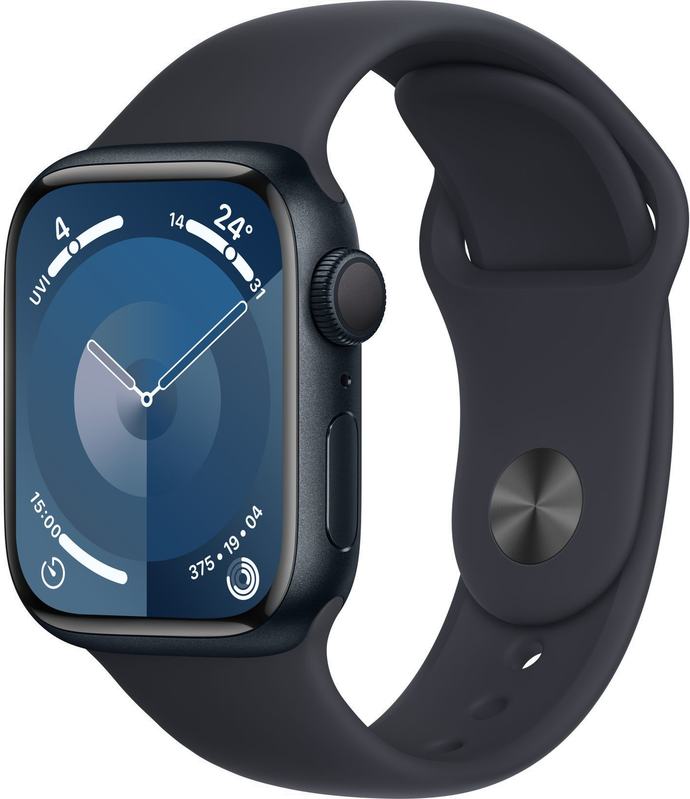 Apple Watch 9 GPS 41mm Sport Band M/L, midnight (MR8X3ET/A)