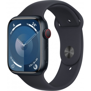 Apple Watch 9 GPS + Cellular 45 мм Sport Band M/L, midnight (MRMD3ET/A)