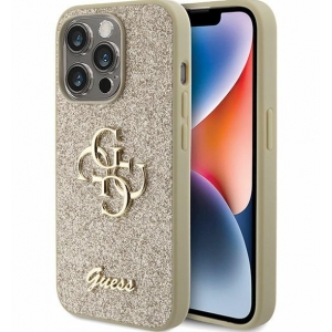 Guess Fixed Glitter Big Case Защитный Чехол для  Apple iPhone 15 Pro Max