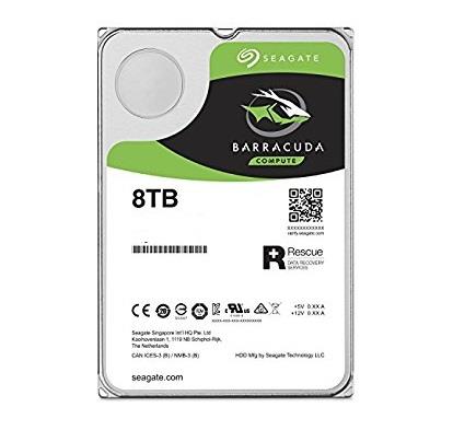 HDD | SEAGATE | Barracuda | 8TB | SATA 3.0 | 256 MB | 5400 rpm | Discs/Heads 4/8 | 3,5" | ST8000DM004