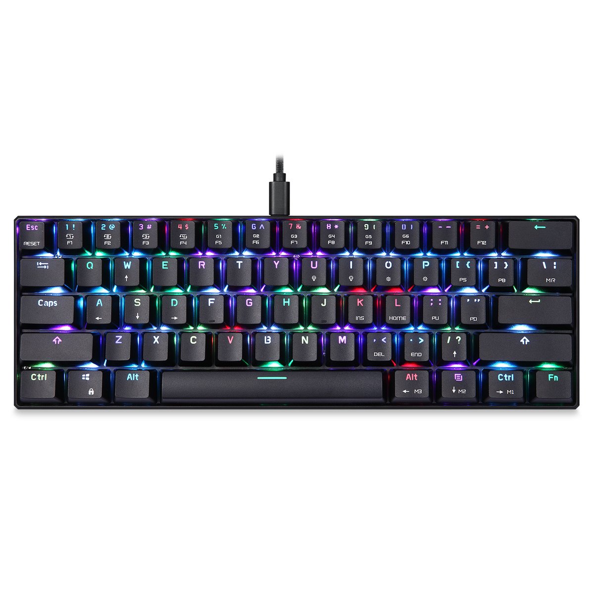 Motospeed CK61 RGB Mechanical Gaming Keyboard With LED BackLight / USB